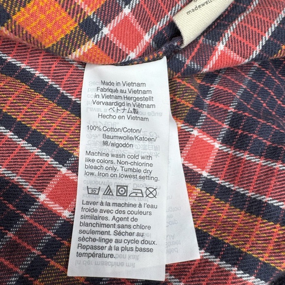 Madewell Flannel Classic Ex-Boyfriend Shirt S Edith Plaid Button - Picture 8 of 9
